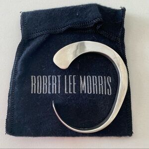 Robert Lee Morris Vintage Designer 925 Sterling Silver Cuff Minimalist Bracelet